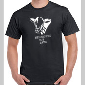 Unisex Cow Face Black Tee